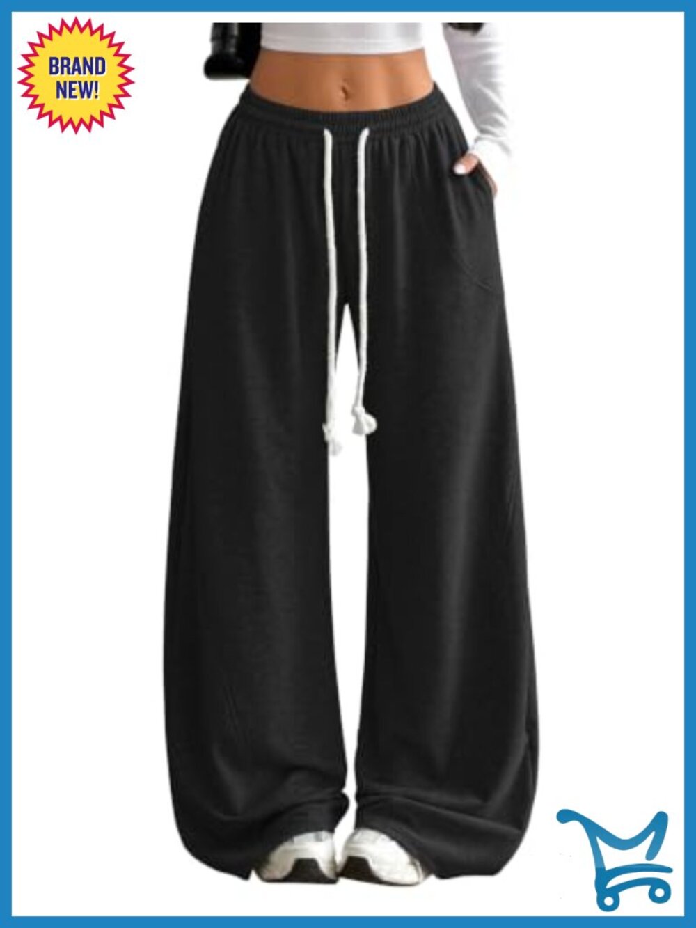 Wide Leg Sweatpants Vintage Lounge Pants with Pockets